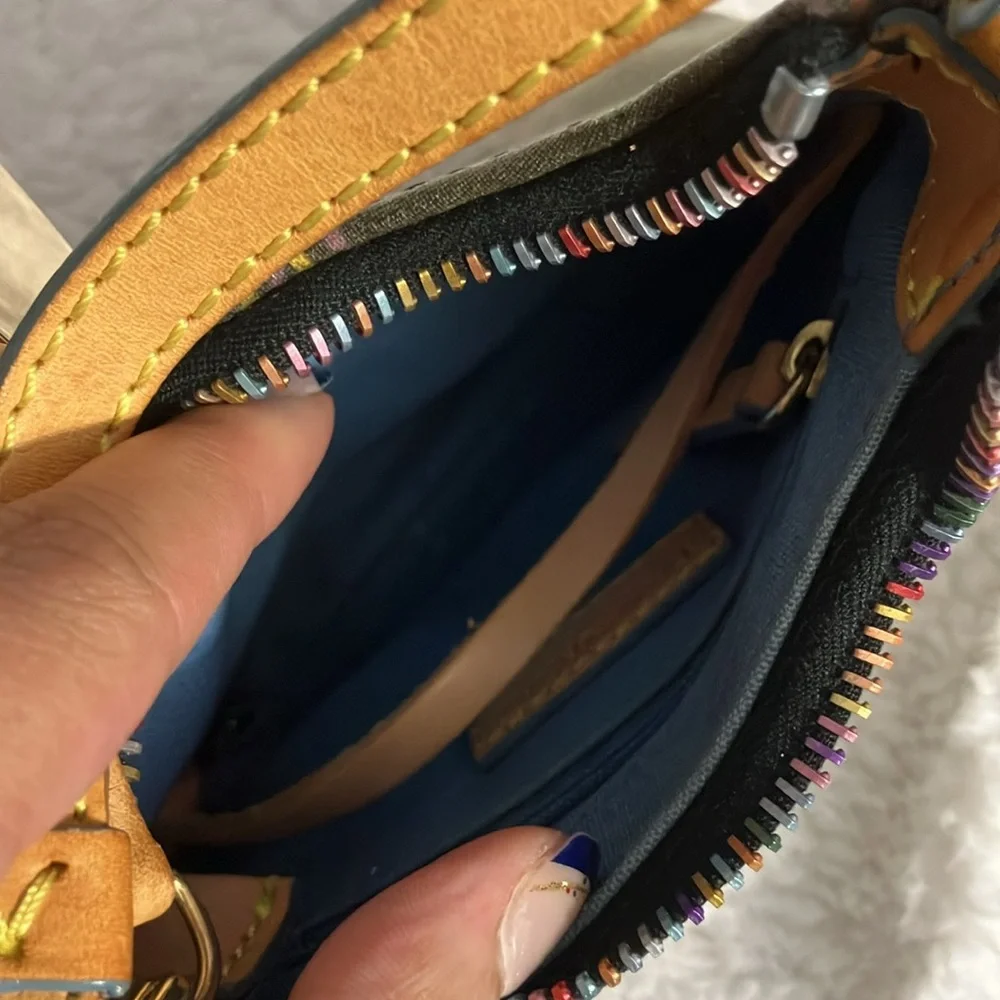 Black Colorful Dooney & Bourne Mini Bitsy Purse - Picture 6 of 8